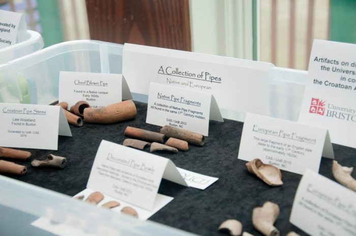 A glimpse of some of the artifacts found in excavations by Croatoan Archaeological Society and the University of Bristol