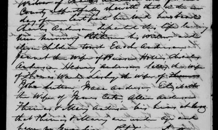 Charles Anderson (Craven County, 1836) – Widow’s petition, children named