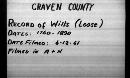 Craven County Record of Wills (Loose) – 1760-1890