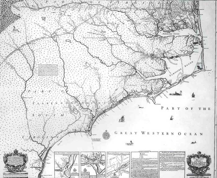 Many early North Carolina families are named on the Moseley Map (1733). Is one of them yours?