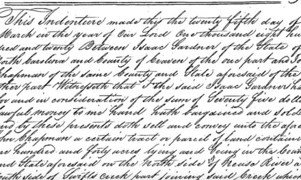 Isaac Gardner to John Chapman (1820) – Craven County