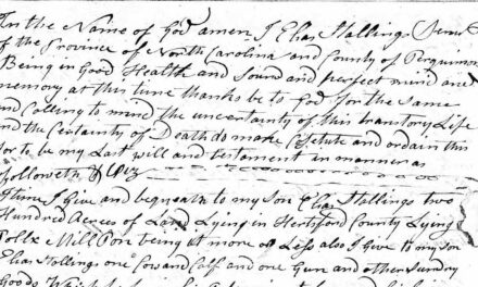 Will of Elias Stallings (Perquimans County), 1778/1785