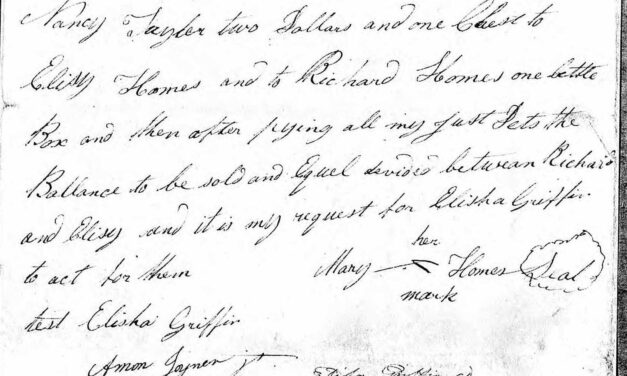 Will of Mary Holmes (Craven County) – 1824 and Apprentice Bond for Richard Holmes
