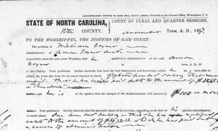 Select items from the estate records of Amon Joyner of Pitt County